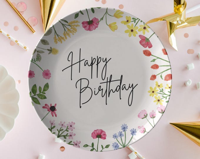 Birthday Keepsake Plate Milestone Gift Display Plate First Birthday Gift 30th Birthday 40th Birthday Party Decor Custom Gift Idea
