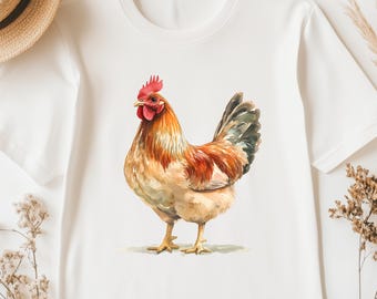 Chicken Shirt Farmer Gift Chicken Mom Shirt Easter Shirt Cottagecore Shirt Spring Chicken Mom Gift Farm Lover Shirt Funny Chicken Shirt
