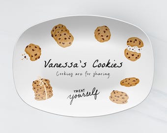 Custom Cookie Tray Grandmas Cookies Personalized Platter Gift for Grandma Kitchen Decor Treat Plate Office Snack Keepsake Plate Gift Idea
