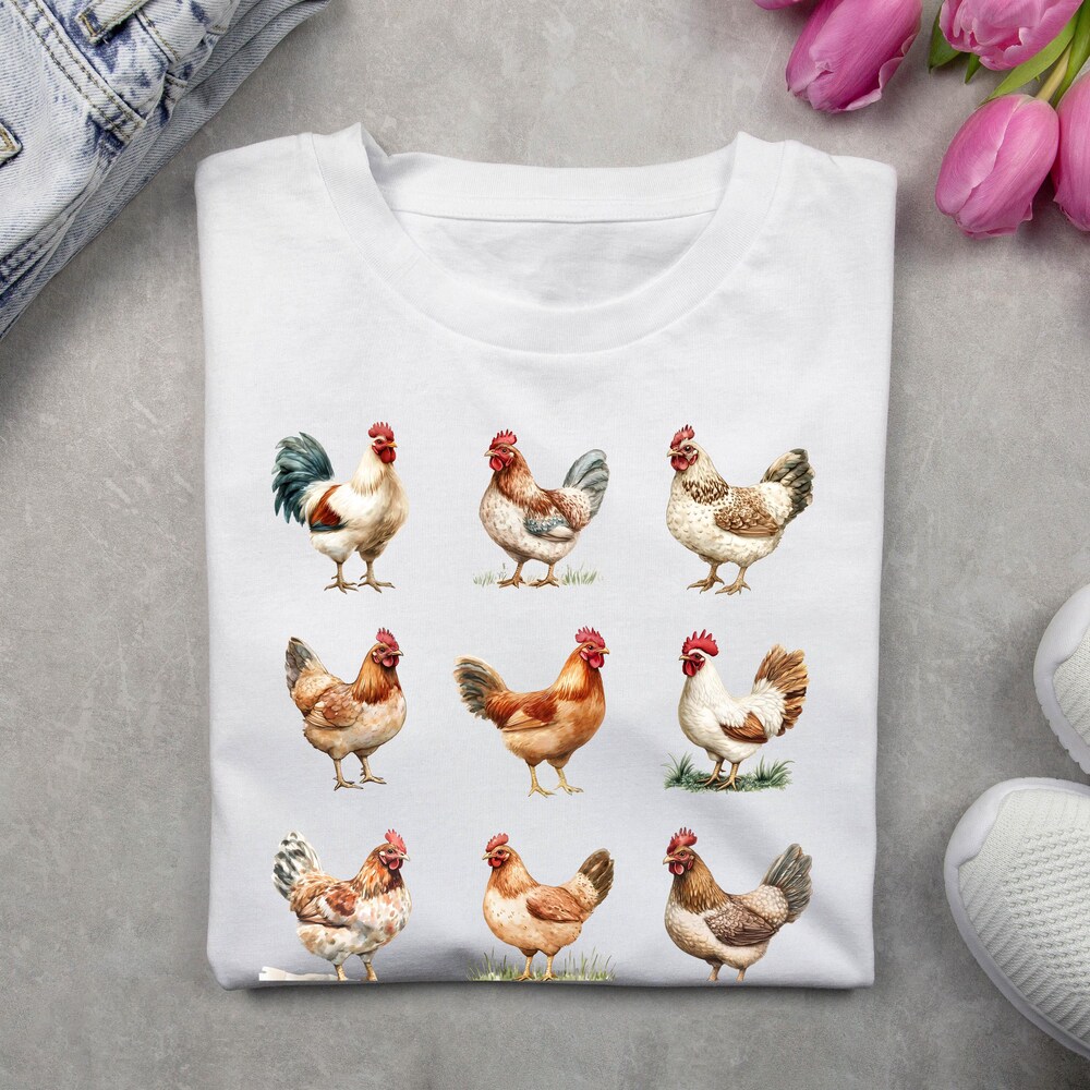 Teechic Style Chicken Shirt Chicken Mom Shirt Easter Shirt Cottagecore Shirt Farmer Shirt Farm Lover Shirt Funny Chicken Shirt Farm Animal Shirt