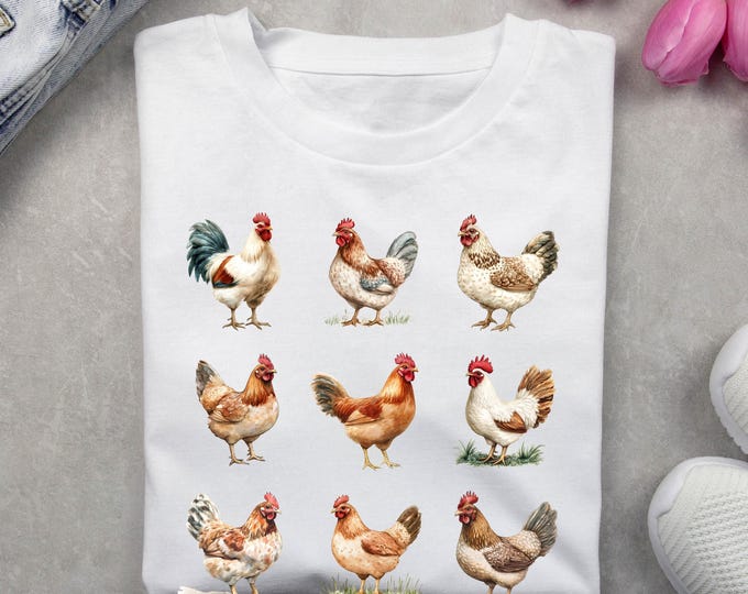 Chicken Shirt Chicken Mom Shirt Easter Shirt Cottagecore Shirt Farmer Shirt Farm Lover Shirt Funny Chicken Shirt Farm Animal Shirt