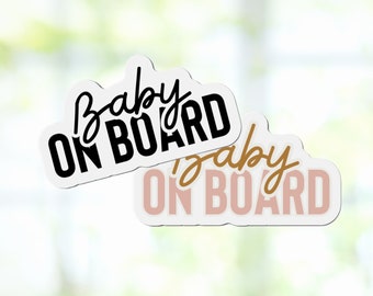 Baby on Board Bumper Magnet, Baby Shower Gift, Cute Car Accessories, Car Stickers, Baby On Board Sign