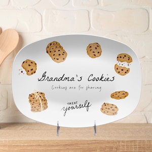 Personalized Grandma's Cookie Platter Custom Kitchen Decor Treat Tray
