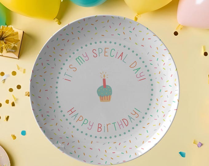 Birthday Keepsake Plate Durable Milestone Cake Plate for 1st, 30th or 40th Birthday Celebration