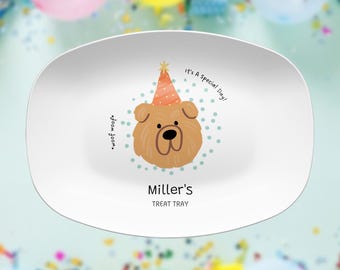 Personalized Birthday Platter Custom Keepsake Serving Tray First Birthday 30th 40th Party Decor Milestone Gift Idea Treat Tray Dog Party