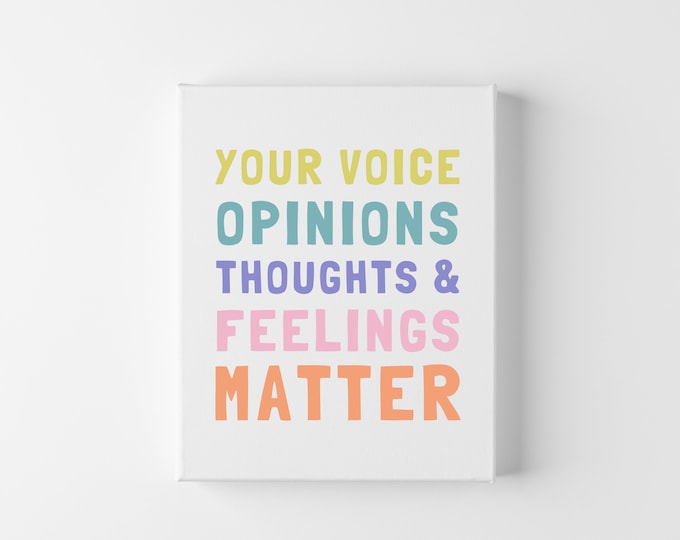 Your Voice Matters, My Voice Matters, Gift For Her, Nursery Decor, Cute Gender Neutral, Printable Wall Art | Digital Download