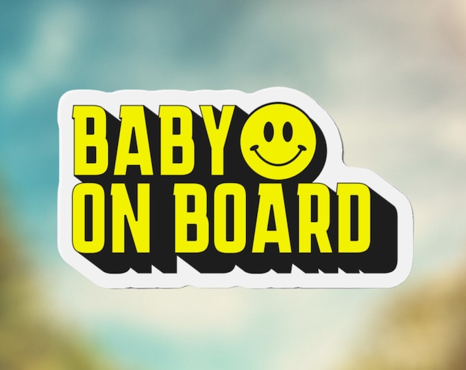 Baby on Board Car Magnet Vinyl Bumper Decal for Baby Shower Gift