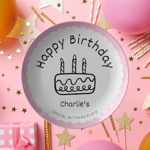 Custom Birthday Plate Personalized Name Plate Unbreakable Plate Kids Birthday Gift Happy Birthday Plate Kids Special Birthday Plate
