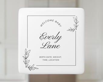 Baby Announcement Personalized Refrigerator Magnet Announcement Magnet Personalized Magnet Birth Announcement Baby Keepsake Fridge Magnet
