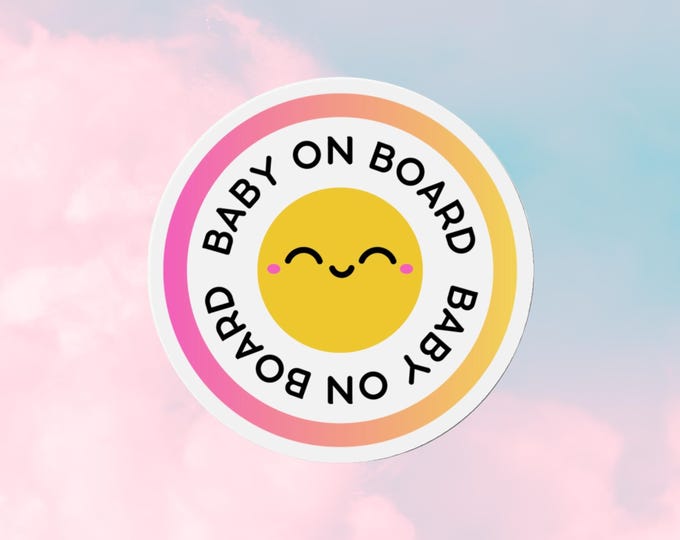 Baby on Board Bumper Sticker Car Magnet Cute Magnet Baby Shower Gift Car Accessories Baby Car Decal Vinyl Sticker Pregnancy Announcement