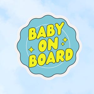 Baby On Board Magnet Car Sign for New Parents Cute Baby Shower Gift Car Magnet Safety Sign Bumper Sticker Unique Baby Announcement
