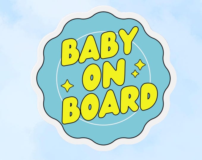 Baby On Board Magnet Car Sign for New Parents Cute Baby Shower Gift Car Magnet Safety Sign Bumper Sticker Unique Baby Announcement
