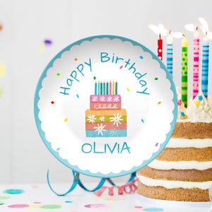 Personalized Happy Birthday Plate: Unbreakable Birthday Kids Toddler Milestone Keepsake