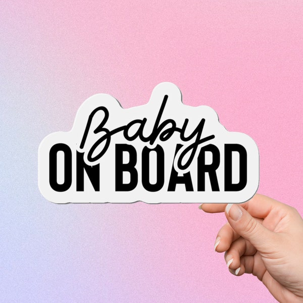 Baby on Board Bumper Magnet, Baby Shower Gift, Cute Car Accessories, Car Stickers, Baby On Board Sign