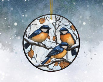 Bluebird Ornament Mountain Bluebird Christmas Bluebird Art Bluebird Gifts Holiday Christmas Ornament Bird Ornament Tree Ornament Gift