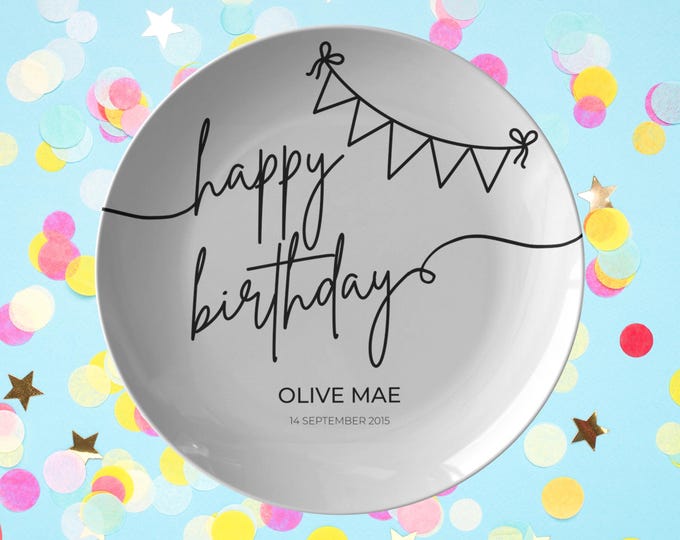 Personalized Birthday Plate: Unbreakable Keepsake Gift for All Ages