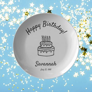 Custom Birthday Plate Unbreakable Name Plate Kids Plate Personalized Birthday Gift Keepsake Personalized Gift Birthday Decor