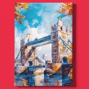 Impressão artística da Ponte de Londres | Arte de parede com paisagem urbana | Arte de viagem por Londres | Arte da Ponte da Torre | Impressão do Tâmisa | Pôster de arquitetura | Download instantâneo