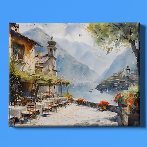 Sicily Art Print | Italy Wall Art | Italian Summer Artwork | European Print | Cityscape Watercolor Painting | Travel Art | Instant Download