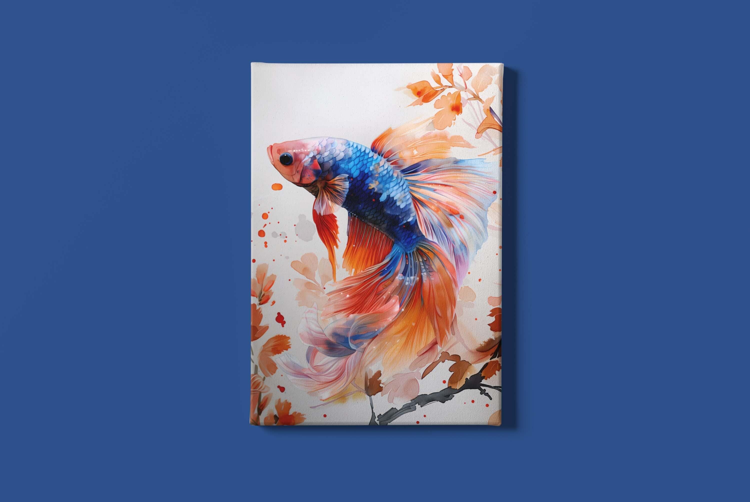 ベタの魚のアートプリントの即時ダウンロード：ベタの魚をモチーフに