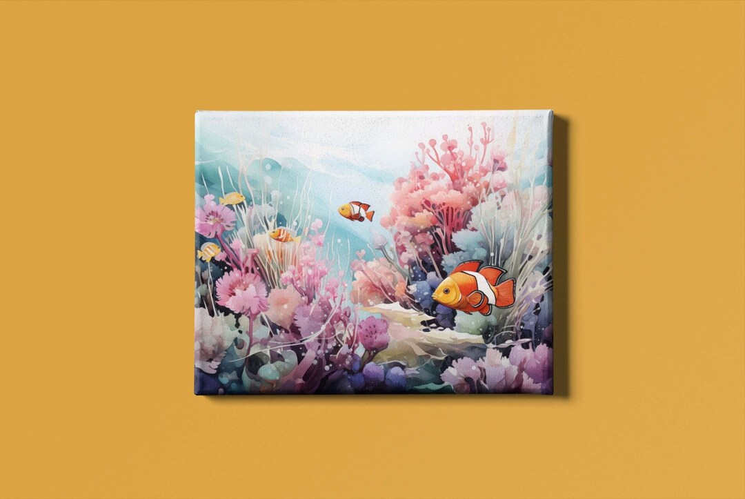 Coral Reef Wall Art Print Anemone Fish Art Great Barrier Reef Poster Underwater Art Aquatic Art Marine Art Instant Download - Etsy Japan