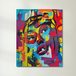 Looking Forward to 2023 Abstract Wall Art | Abstract Portrait Painting | Colorful Wall Art Abstract