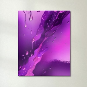 Purple Rain Abstract Wall Art | Abstract Painting | Purple Wall Art Abstract