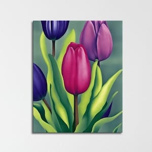 Spring Tulips Wall Art | Tulip Flowers Print | Floral Wall Art