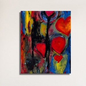 Hidden Feelings Abstract Romantic Art Print | Valentine Art Print | Romantic Painting