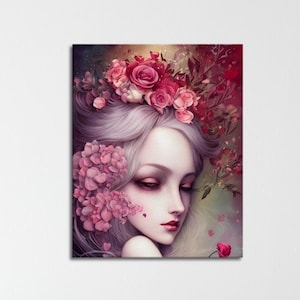 Valentine Goddess Romantic Wall Art | Glamour Wall Art | Valentine Print | Romantic Art Print