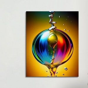 Glass Bubble Abstract Wall Art | Abstract Painting | Colorful Wall Art Abstract