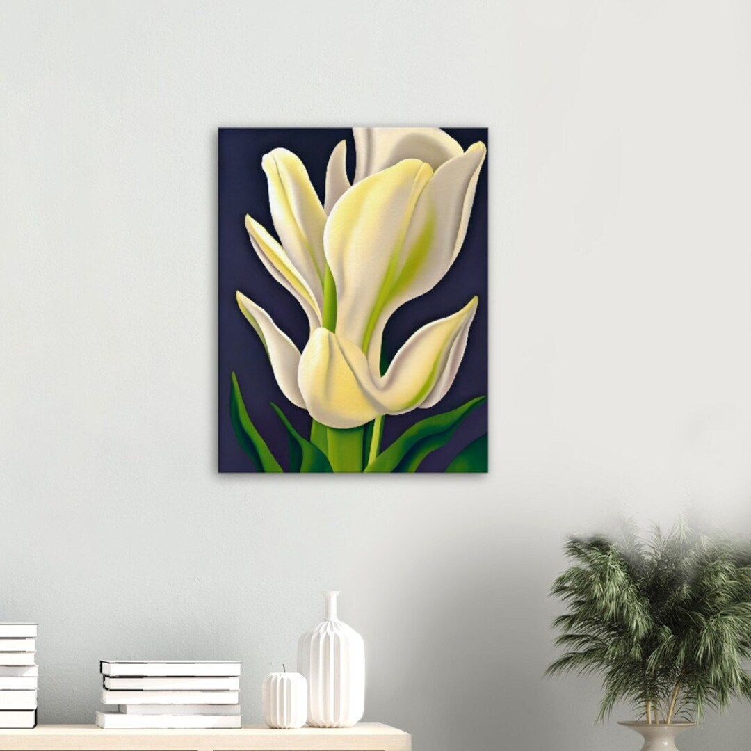 Large Cream Tulip Wall Art | Tulip Flowers Print | Floral Wall Art - Etsy