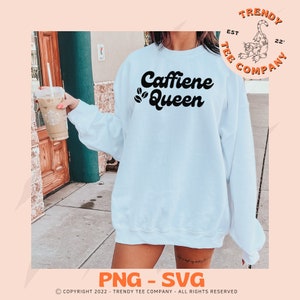 Caffeine Queen Svg, Coffee Queen Svg, Coffee Svg, Queen Svg, Caffiene Svg, Coffee Mug Svg, Coffee Mug Digital Download, Mug Svg, Coffee Png