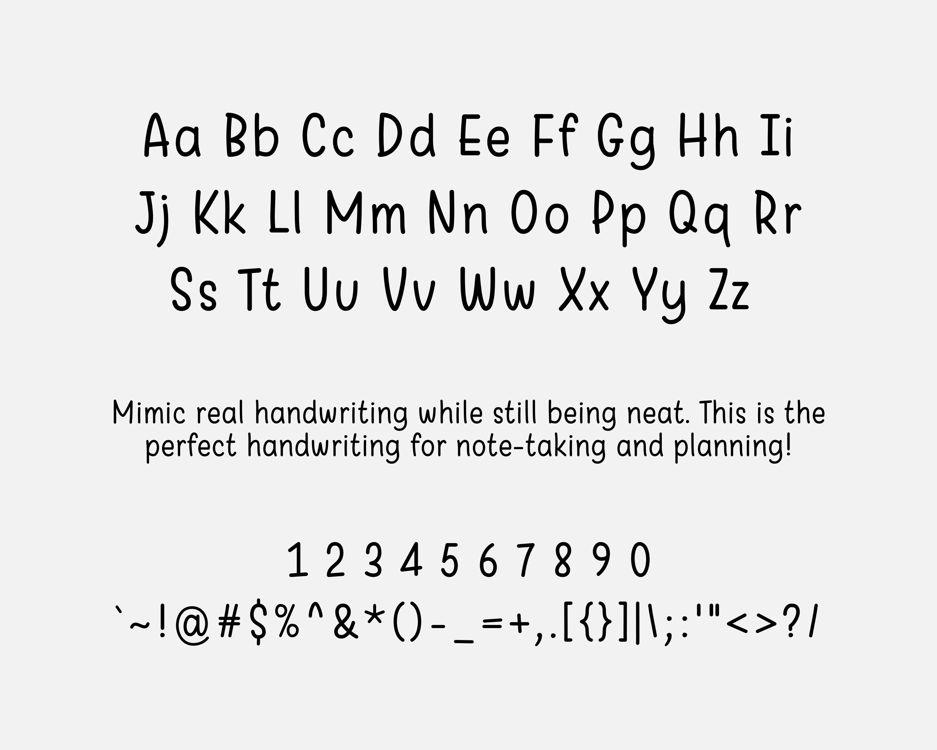 Daily Planner Font, Handwritten Note Font, Study Font, Goodnotes Font