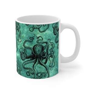 Eco-Friendly Octopus Mug, Sea Creature Coffee Cup, Nautical Gift, Marine Biology Lover, Ocean-Themed Kitchen Decor