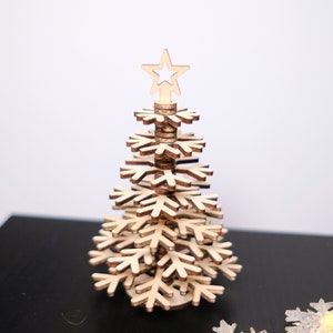 Desk Christmas Tree, Laser Cut Christmas Tree, 3D Christmas Tree, SVG, Tiny Christmas Tree