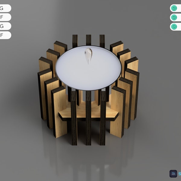 SVG Laser Cut Tea Light Holder, 40mm Tea Candle, 2.8mm, 3mm, 1/8", 4mm Files, Ikea Tealight Holder