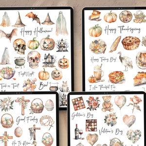 Holiday Goodnotes Stickers Aesthetic Everyday Life Digital Stickers for ...