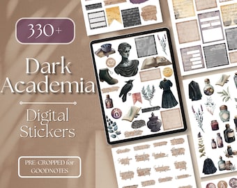 Dark Academia Stickers Digital Planner | GOODNOTES STICKERS, 330+ Witch Aesthetic GoodNotes Planner Digital Stickers Goth Stickers [EF051]