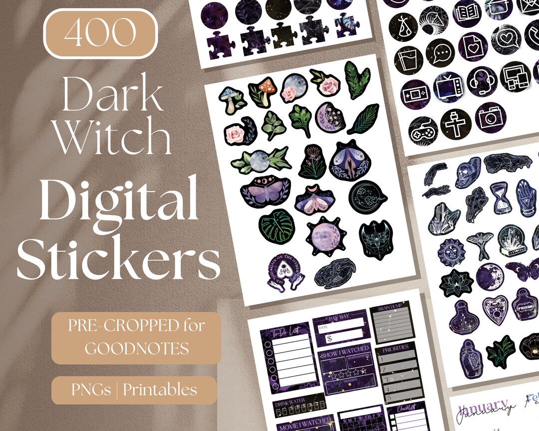 Witchy GOODNOTES STICKERS 400 Witch Aesthetic Goodnotes Etsy