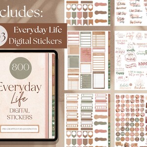 Ultimate Neutral Digital Sticker Bundle for Goodnotes | 1700+ Neutral ...