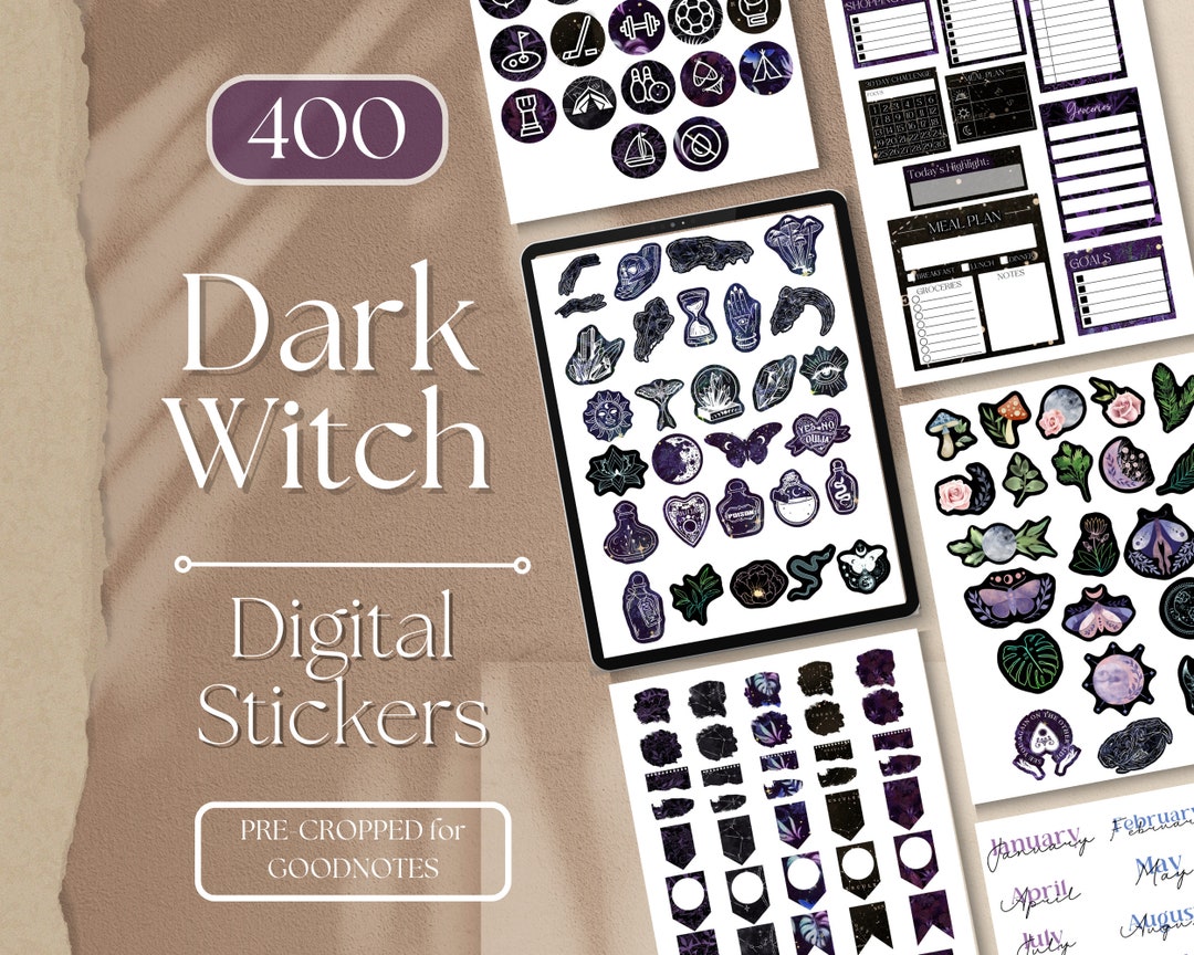 Witchy GOODNOTES STICKERS 400 Witch Aesthetic Goodnotes Planner Digital
