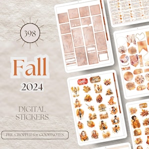 Herbst Digitale Aufkleber 2024 GOODNOTES STICKERS 398 Ästhetik Herbst Goodnotes Planer Digitale Bücher Herbst Goodnotes Stickers Pack [EF122]
