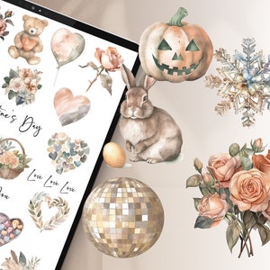 Holiday Goodnotes Stickers Aesthetic Everyday Life Digital Stickers for ...