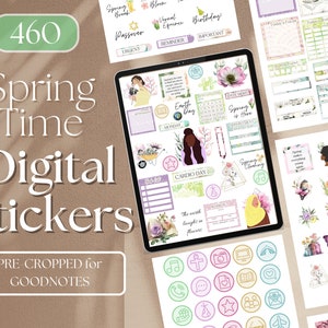 Spring Stickers Goodnotes | Spring Stickers | Floral Decor | Easter Goodnotes Sticker | Floral Goodnotes | Garden Stickers [EF045]