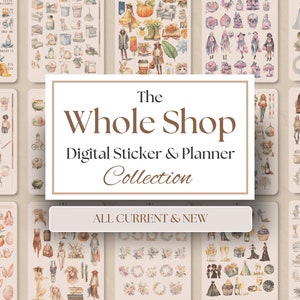 WHOLE SHOP Bundle GOODNOTES Stickers | 20,000+ GoodNotes Planner Digital Sticker Pack Aesthetic Digital Stickers Entire Shop Store Pass