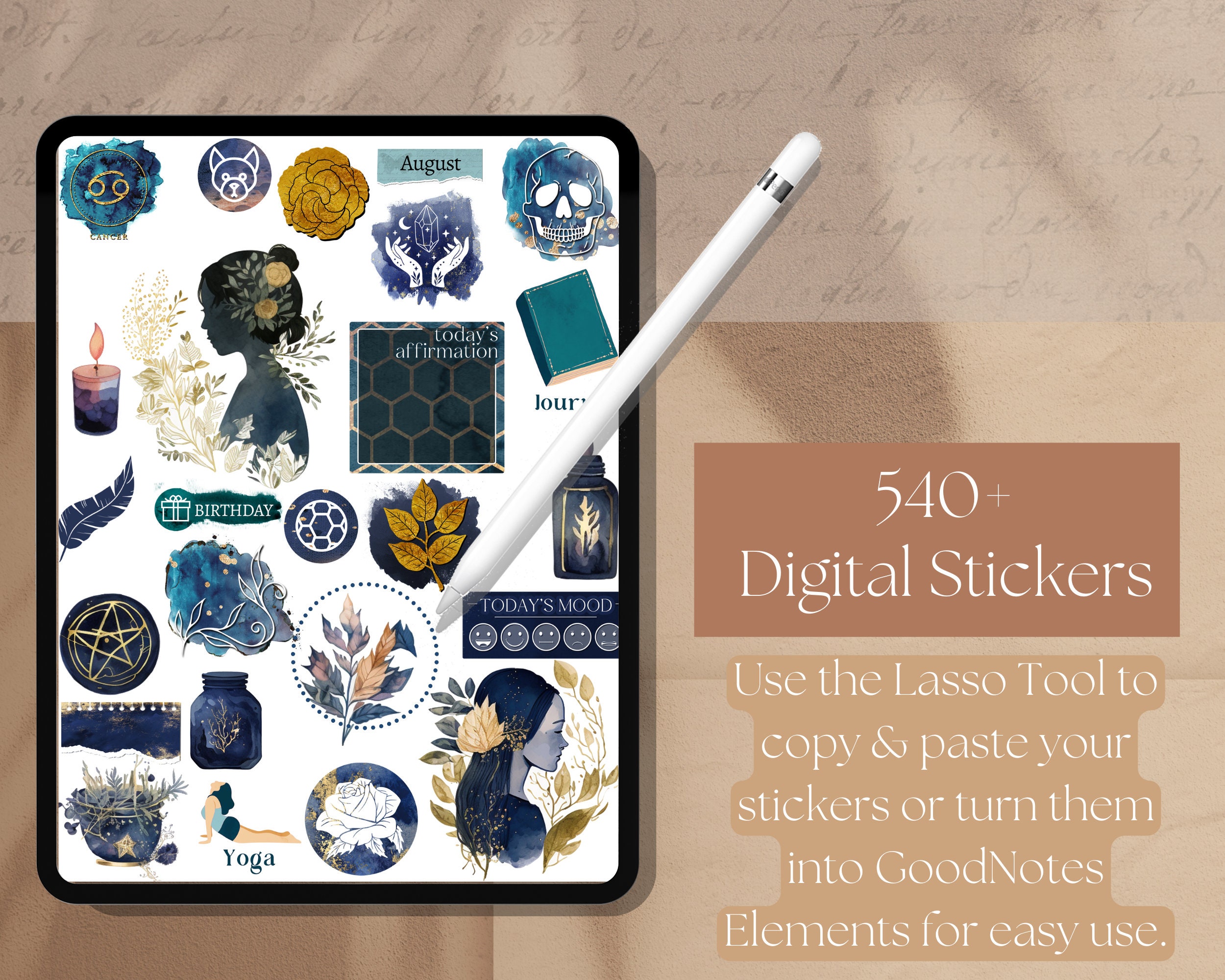 Witchy GOODNOTES STICKERS 540 Witch Aesthetic Goodnotes Etsy