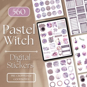 Pastel Witchy GOODNOTES STICKERS  560 Witch Aesthetic GoodNotes Planner Digital Stickers Aesthetic Digital Sticker Book Pastel Goth [EF037]