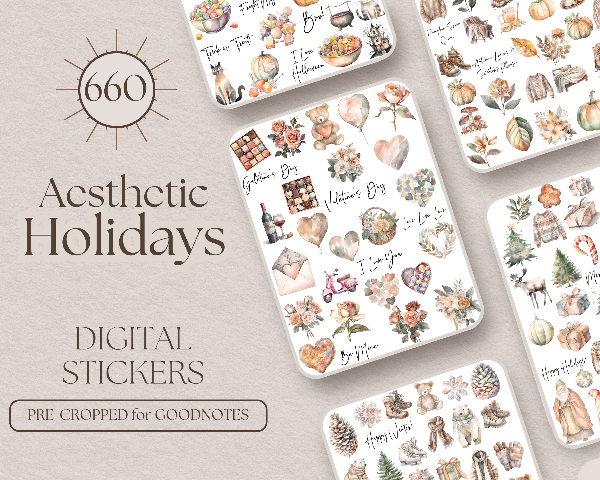 Winter Digital Stickers, Winter Stickers, Seasonal Stickers, Goodnotes  Stickers, Onenote Stickers, Digital Planner Stickers, iPad Stickers 