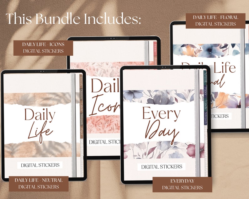 Ultimate DAILY LIFE Digital Sticker Bundle for Goodnotes | 1700 ...